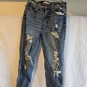 Distressed Blue Jeans for Women